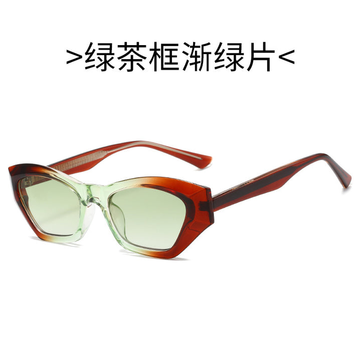 Ladies Cat-Eye Sunglasses with Modern Transparent Accents Stornfield