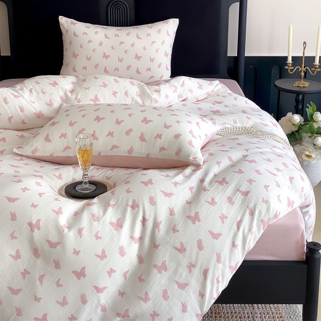 Silky Microfiber Duvet Cover Comforter Bedding Set with Hypoallergenic Pillow Shams