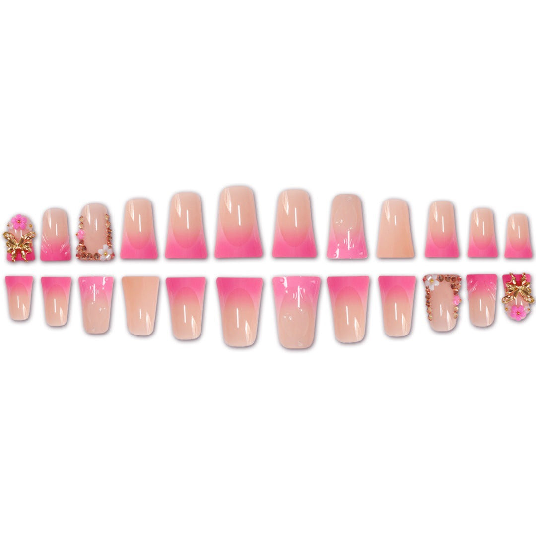 Glamorous Floral Press-On Nail Extensions Stornfield