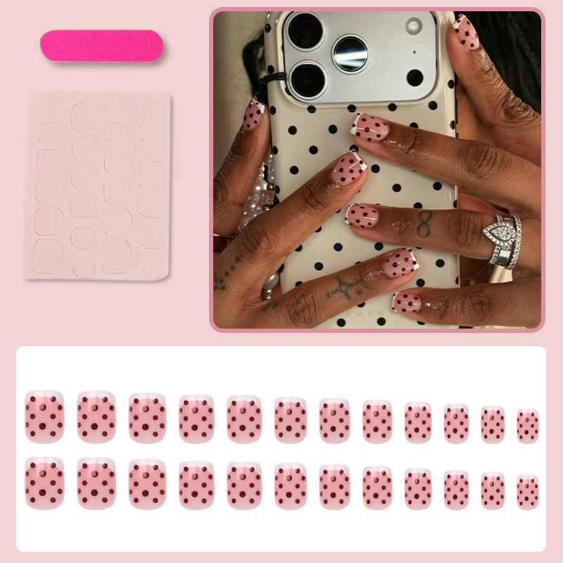 Acrylic nail set with stylish dot pattern Stornfield
