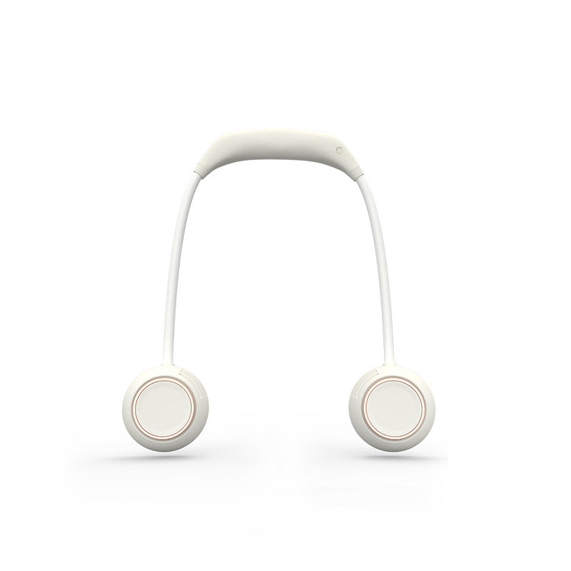 Cooling hands-free wearable neck fan with dual adjustable air outlets USB-C rechargeable Stornfield