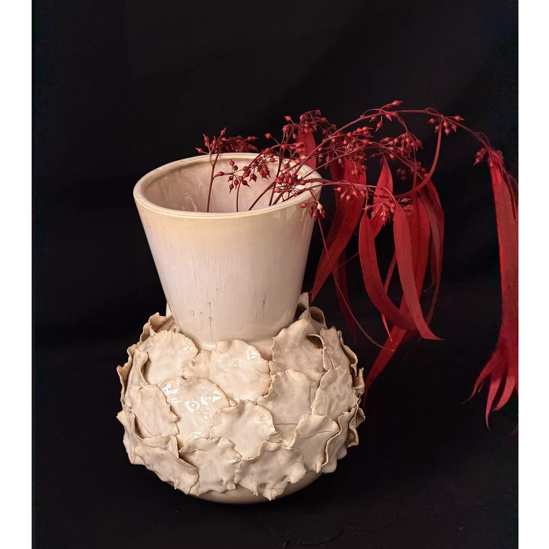 Decorative Flowered Sensitive Ceramic Vase