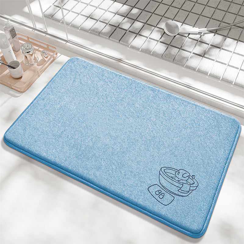 Playful Bunny Design Bath Mat Stornfield