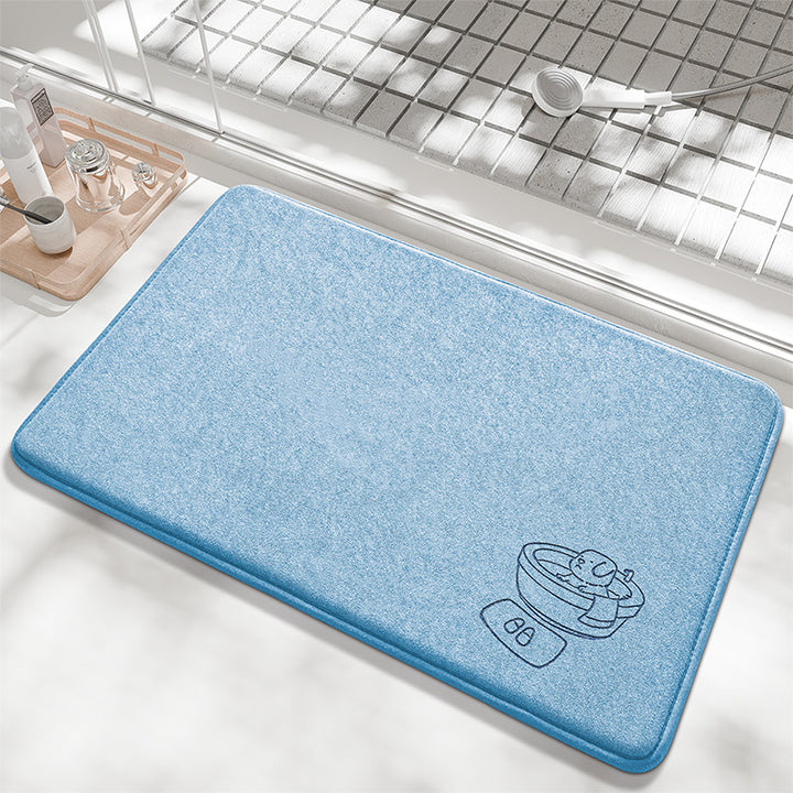 Playful Bunny Design Bath Mat Stornfield