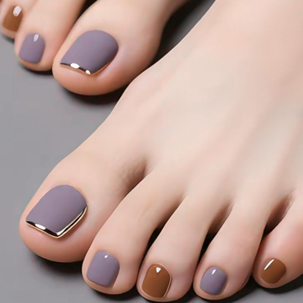 Elegant Press-On Toe Nail Set Stornfield