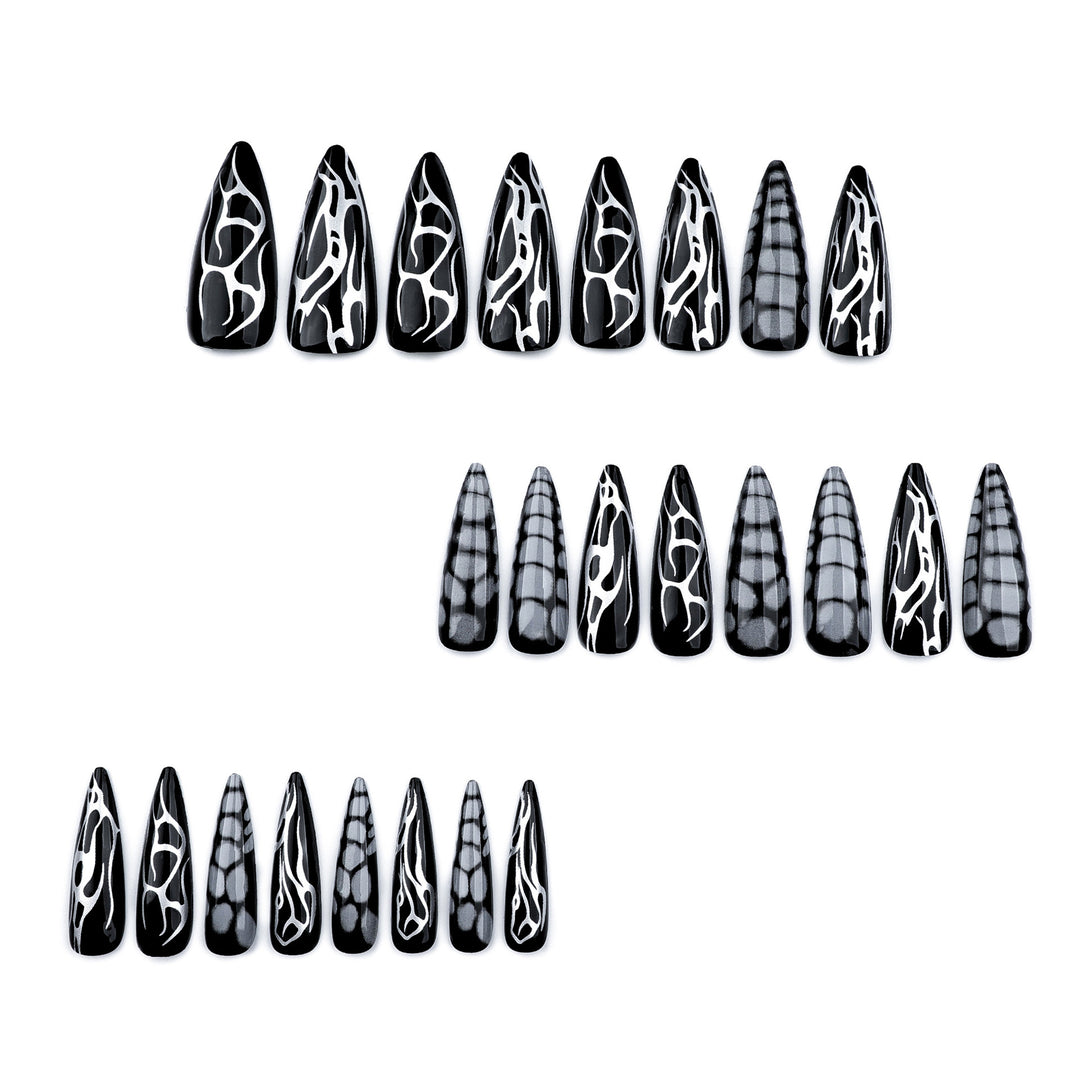 Artistic stiletto nails with modern structure design Stornfield