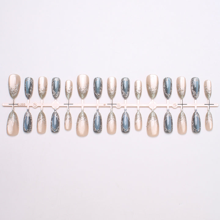 Elegant Glittering Press-On Nails Stornfield
