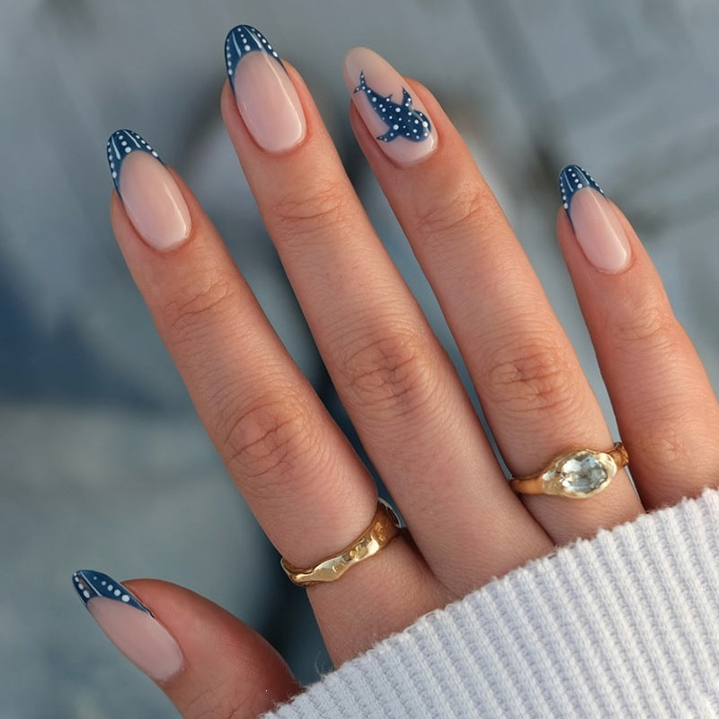 Creative Acrylic Nail Set with Stylish Design Accents Stornfield