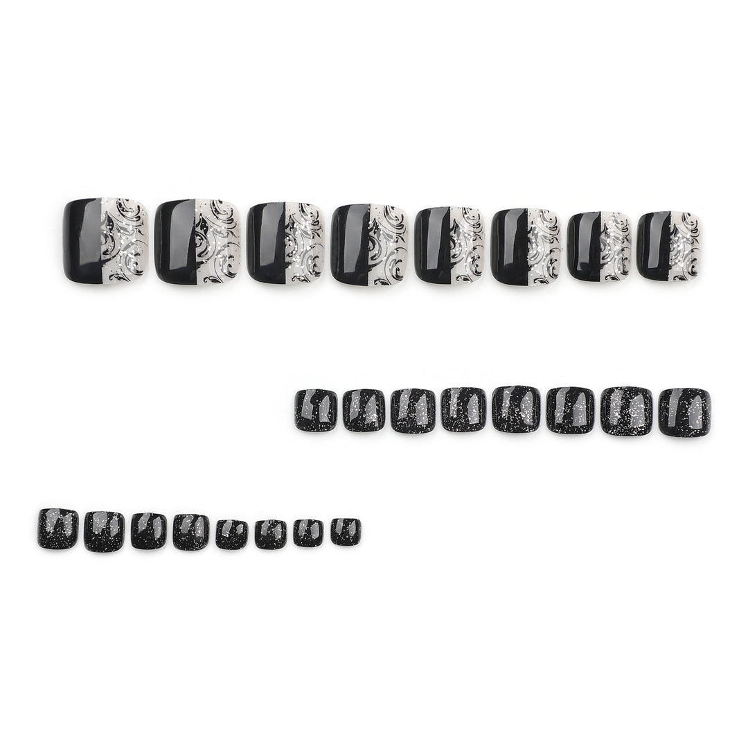 Elegant foot nail art with detailed design Stornfield