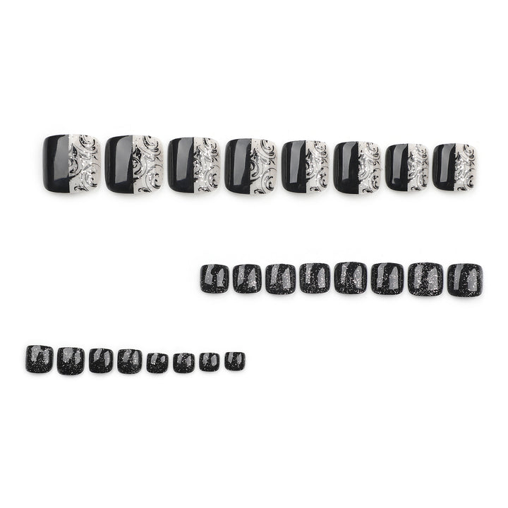 Elegant foot nail art with detailed design Stornfield