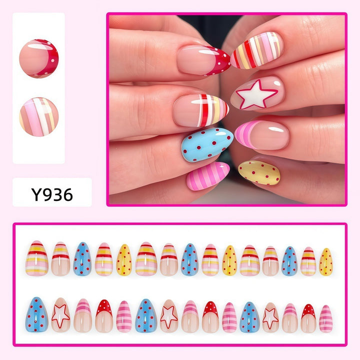Creative Nail Art Set with Colorful Patterns Stornfield