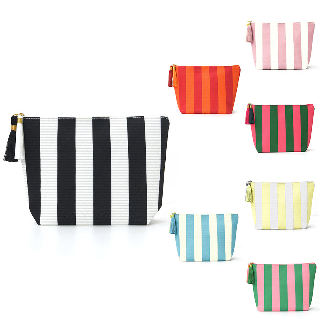 Cosmetic bag with sophisticated stripe pattern Stornfield