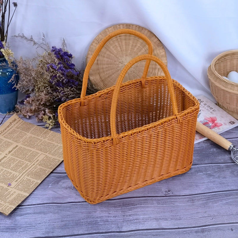 Women timeless rattan shopping basket Stornfield