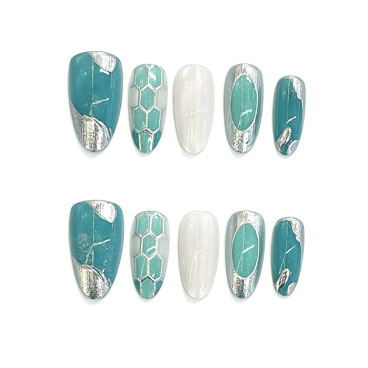 Decorative Gel Press-On Nail Set Stornfield