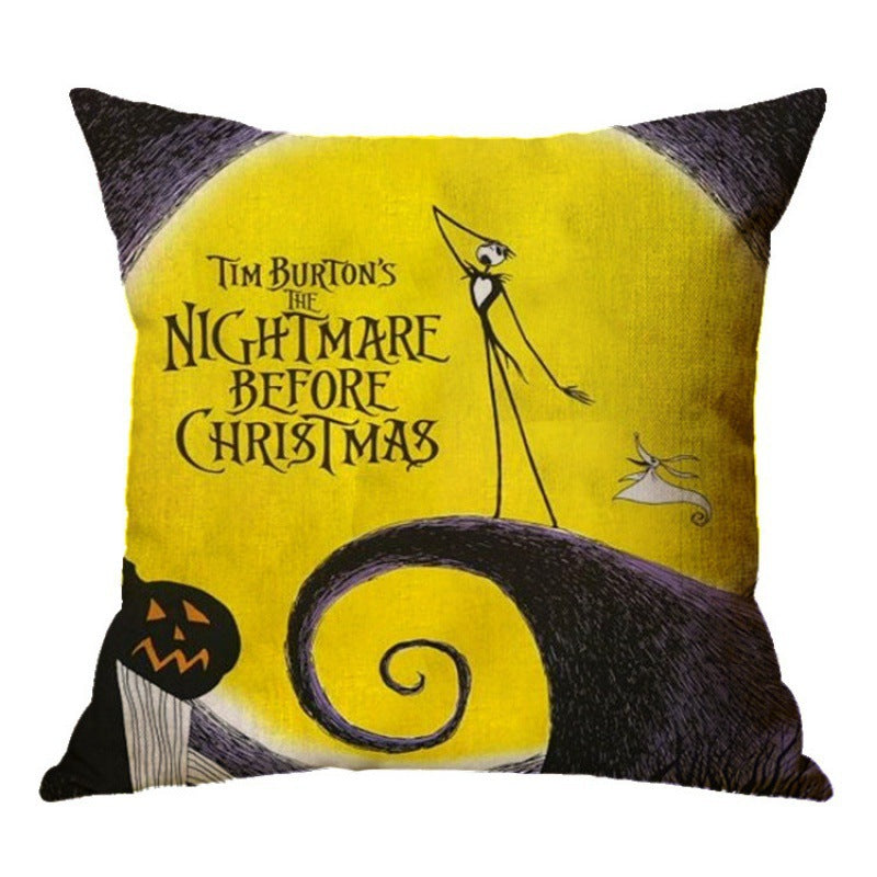Artistic Halloween-Themed Decorative Throw Pillow