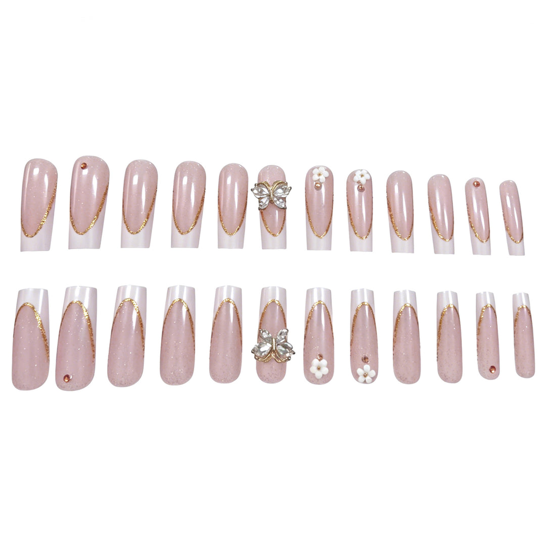 Elegant Floral Nail Art Extensions Stornfield