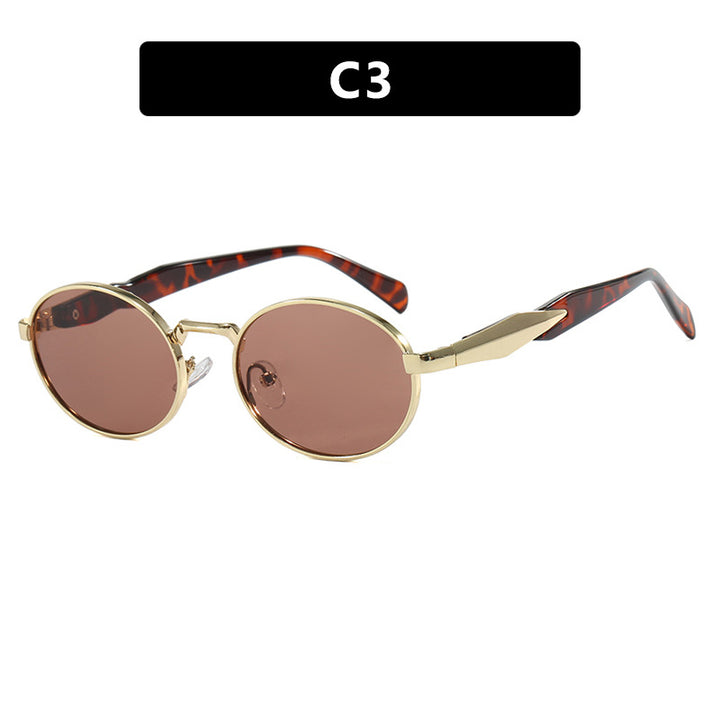 Women's designer sunglasses with unique oval frame and luxurious accents Stornfield