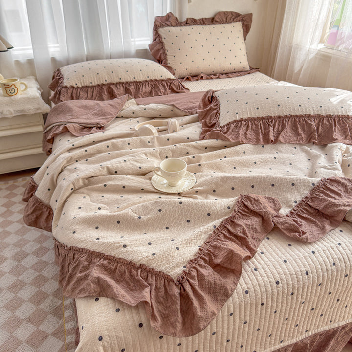Playful Animal-Themed Ruffled Bedding Set