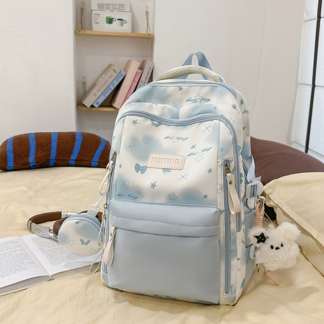 Playful Patterned School Backpack