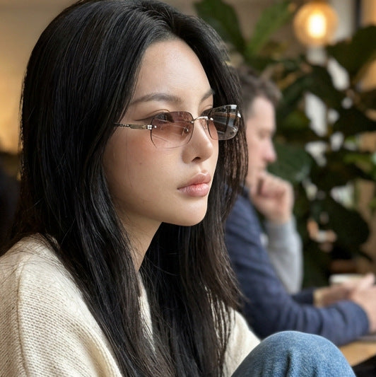 Women’s geometric sunglasses with filigree metal frame Stornfield