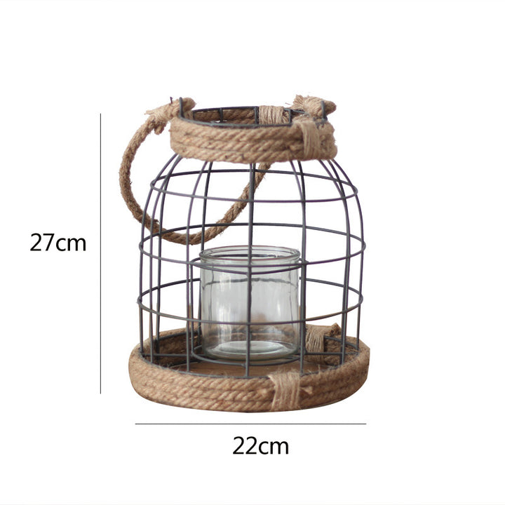 Decorative lantern made of metal and glass Stornfield