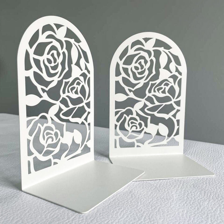 Floral-Themed Decorative Bookends