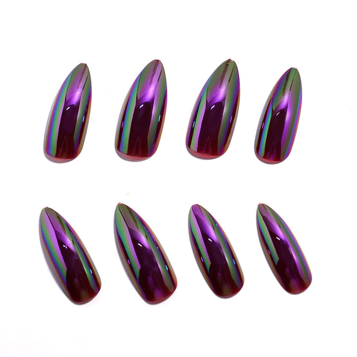 Iridescent Stiletto Press-On Nail Tips Stornfield