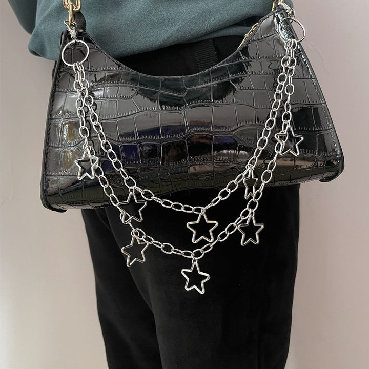 Fashionable chain belt with star pendants Stornfield
