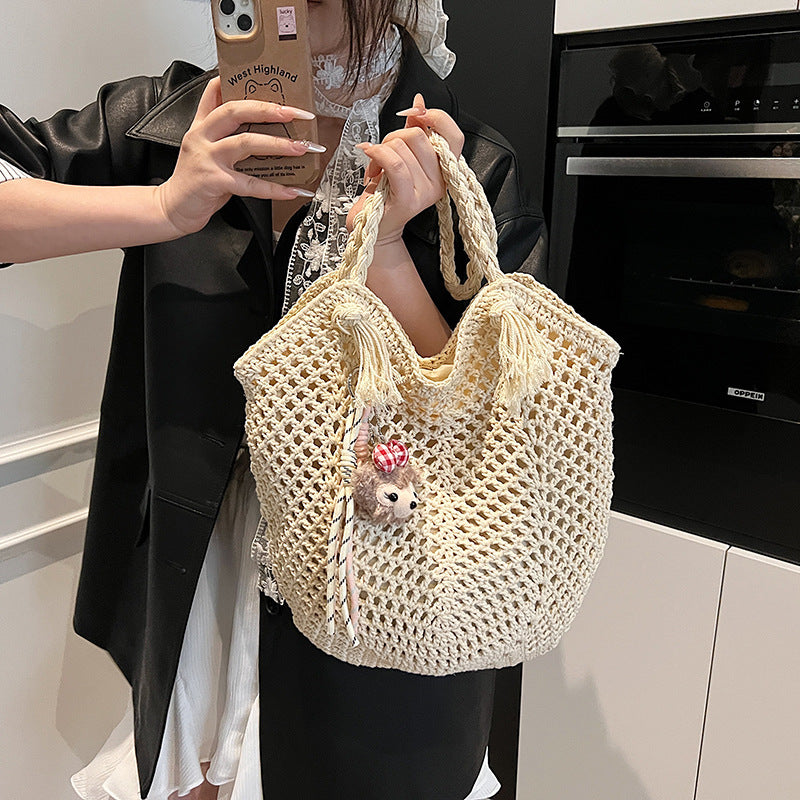 Woven Straw Beach Bag