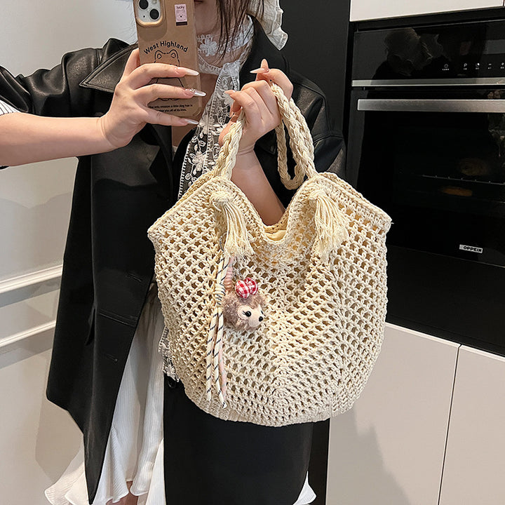 Woven Straw Beach Bag
