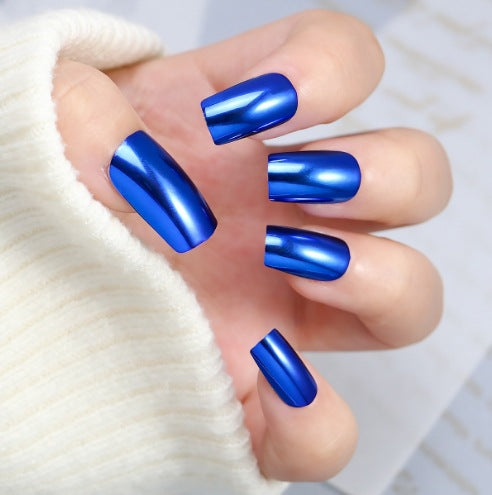 Glossy Metallic Press-On Nail Art Stornfield