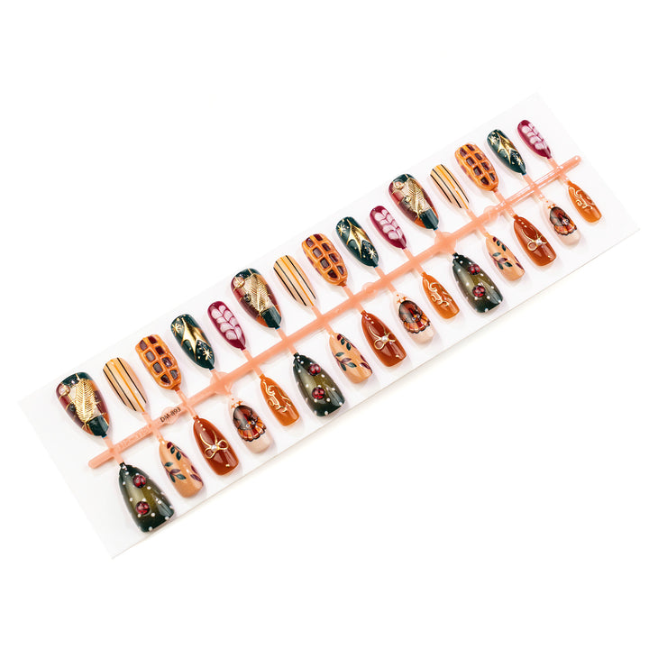 Artistic Seasonal Press-On Nail Art Set Stornfield