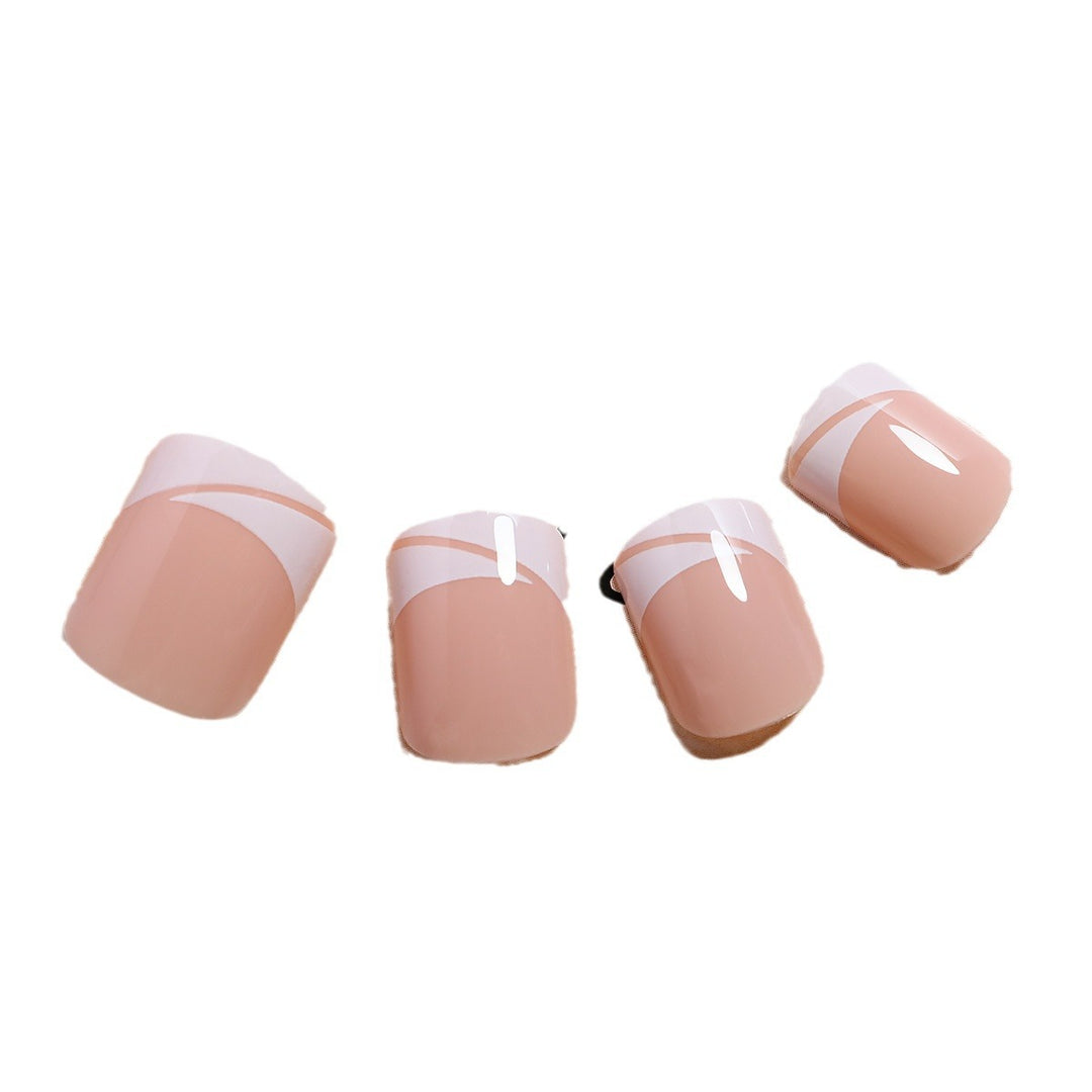 Elegant French Tip Press-On Nails Stornfield