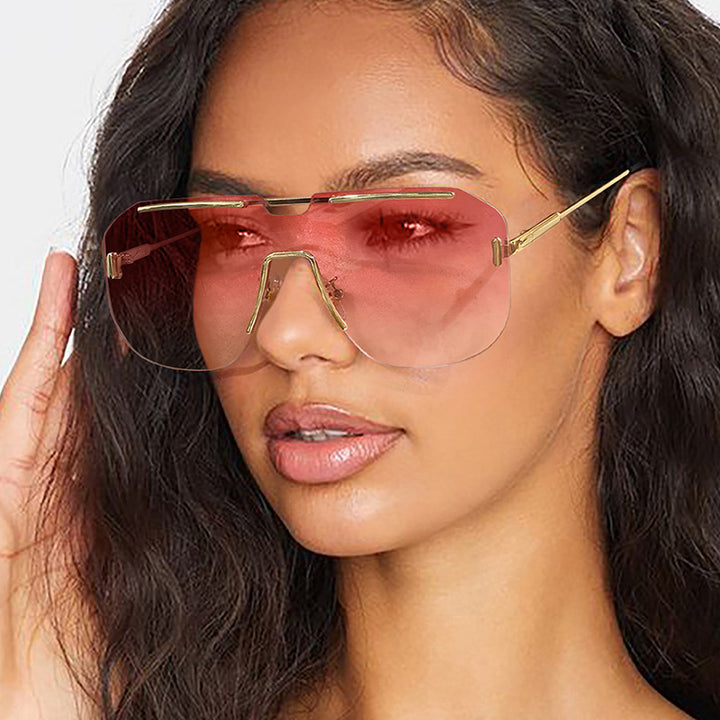 Women's geometric sunglasses with stylish metal frame and UV protection Stornfield