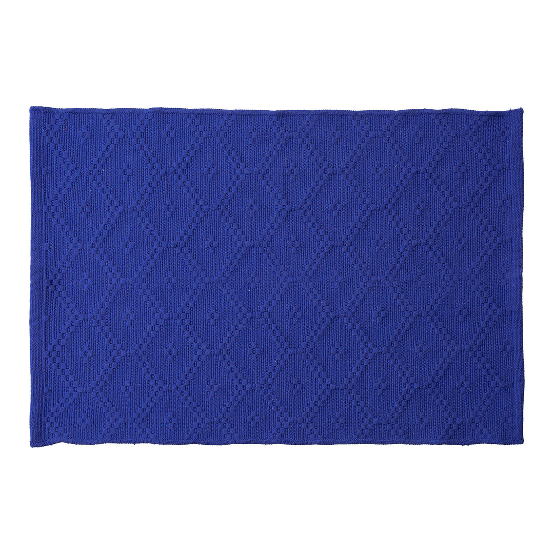 Woven square placemat with embossed diamond pattern Stornfield