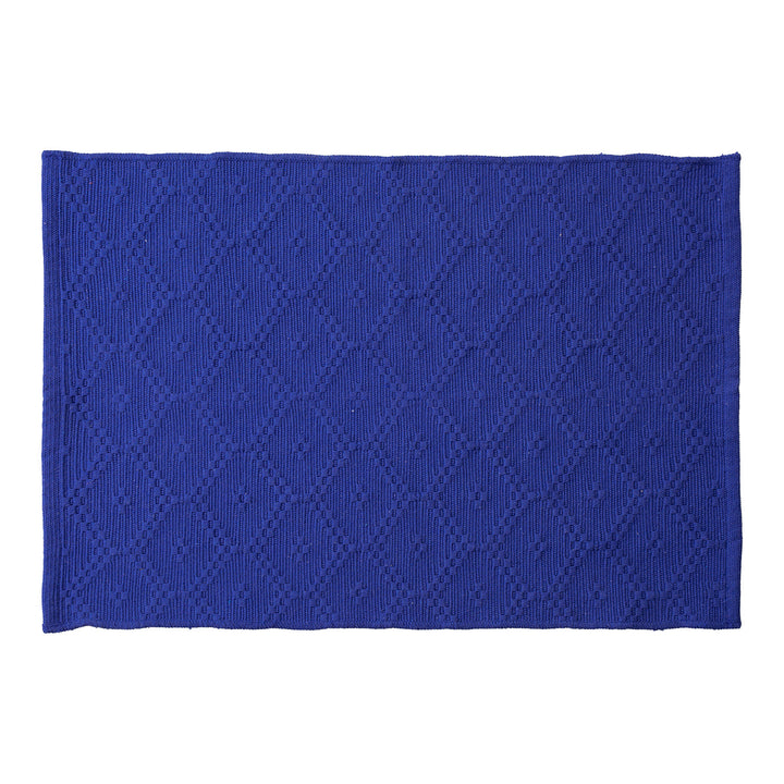 Woven square placemat with embossed diamond pattern Stornfield