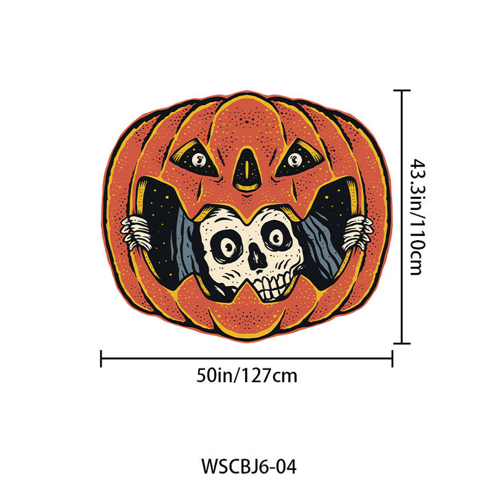 Large Halloween wall sticker vinyl with dancing skeletons and removable self-adhesive film
