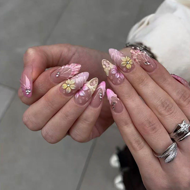 Vibrant Floral Nail Art Extensions Stornfield