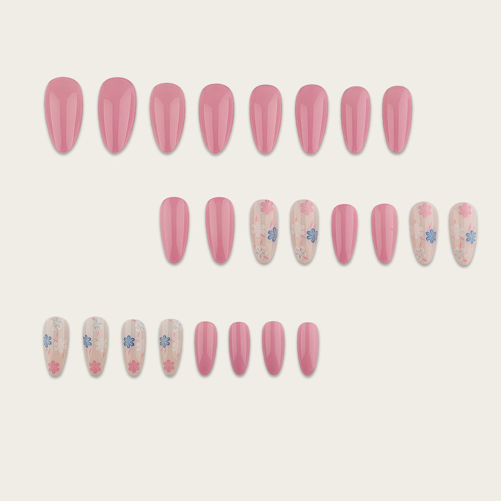 Artful Nail Extensions with Flower Pattern Stornfield