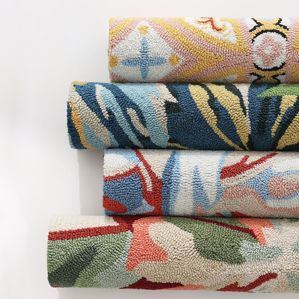 Floral bath mat made of absorbent cotton loop structure with non-slip underside Stornfield
