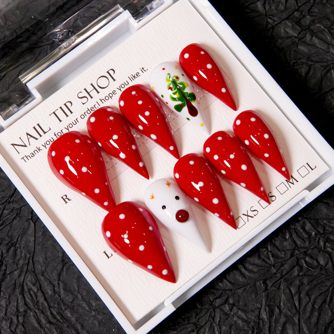 Festive Stiletto Press-On Nail Set