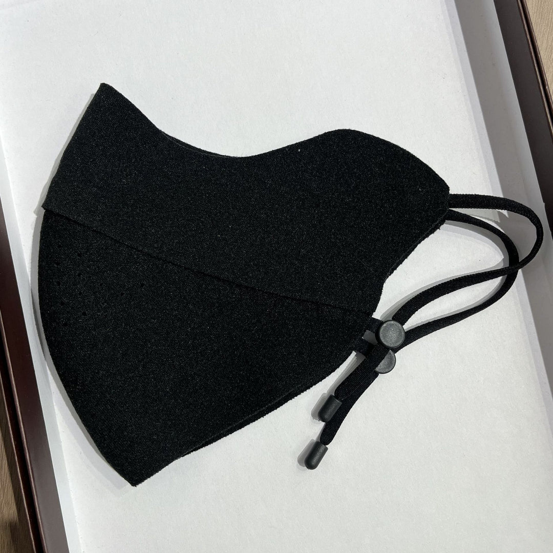Contoured Reusable Breathable Fabric Face Mask with Adjustable Toggle Ear Loops and Micro Vent Perforations Stornfield