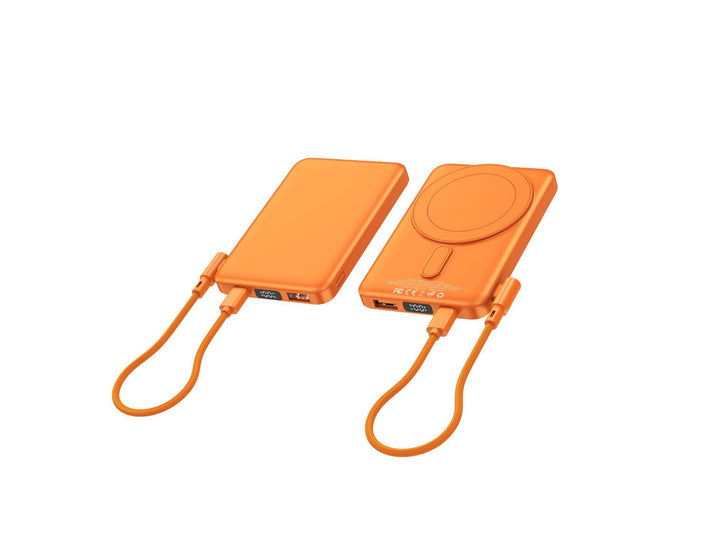 Portable power bank with integrated wireless charger and digital display Stornfield
