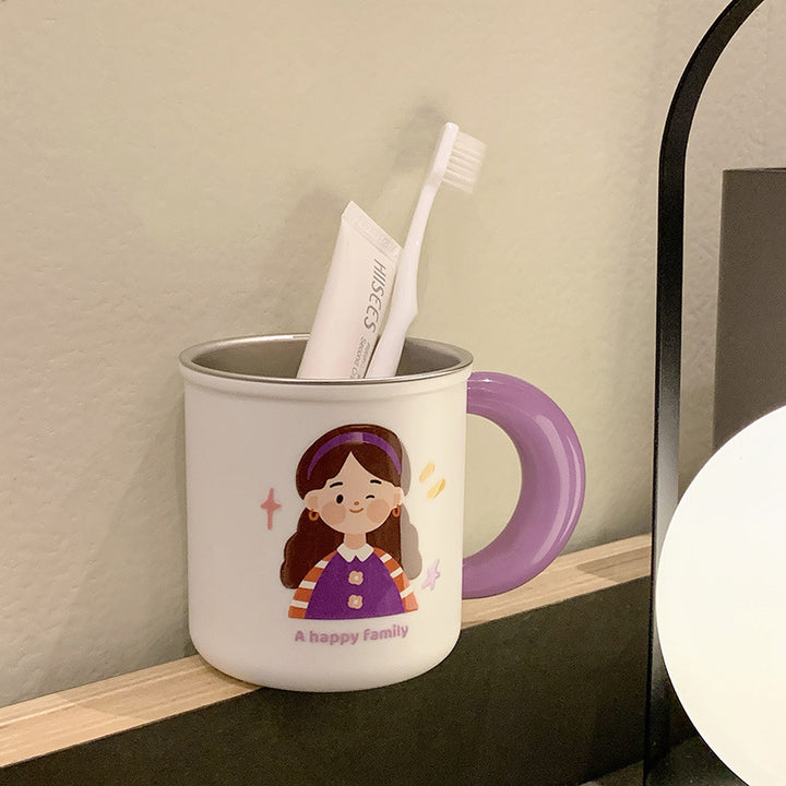 Ceramic mug with cheerful family design Stornfield