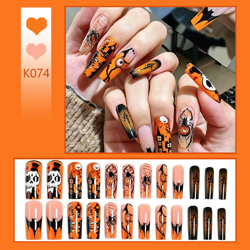 Artificial nail set with Halloween motifs and creative glitter Stornfield