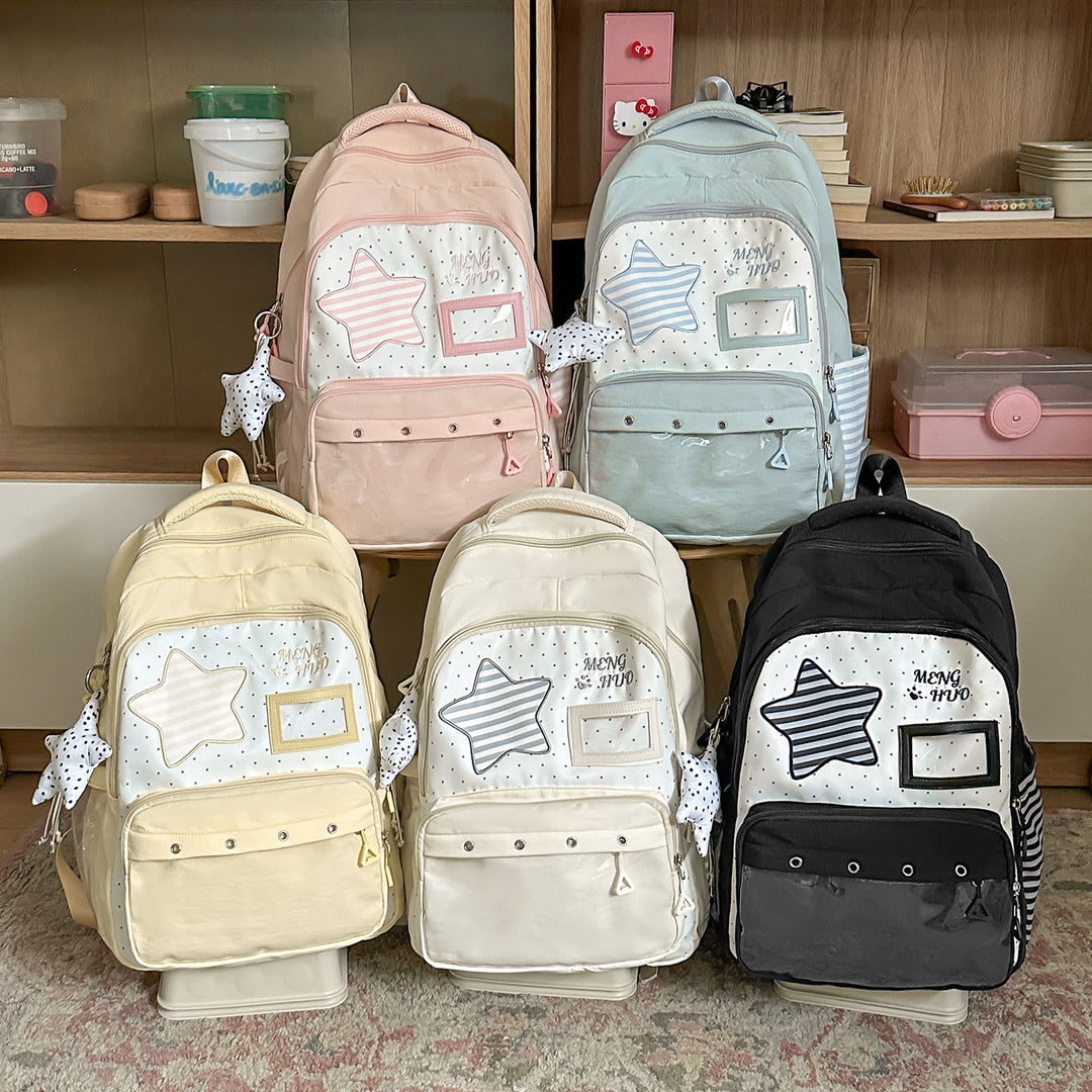 Playful Star-Embellished School Backpack Stornfield