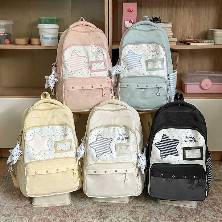 Playful Star-Embellished School Backpack Stornfield