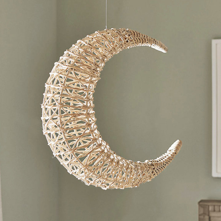 Stylish pendant light made of woven material Stornfield