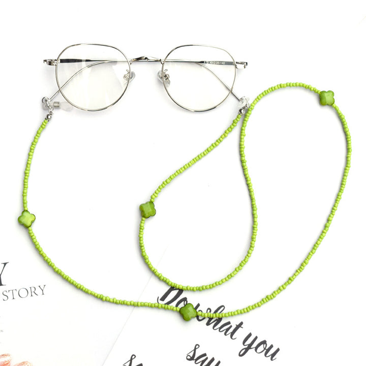 Beaded Eyewear Chain with Flower Accents Stornfield