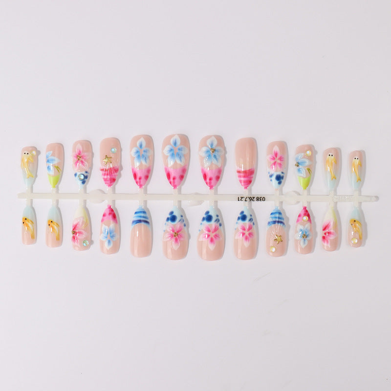 Artistic Floral Press-On Nail Collection Stornfield